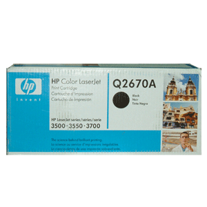Q2670A HP3500/3550/3700黑色原廠碳粉匣